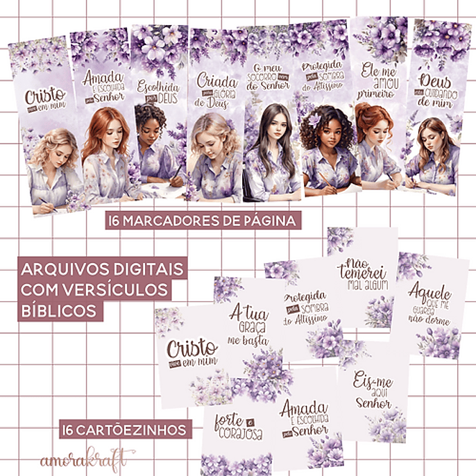 Marcadores e Card - Dia Da Mulher - AMORA KRAFT 1