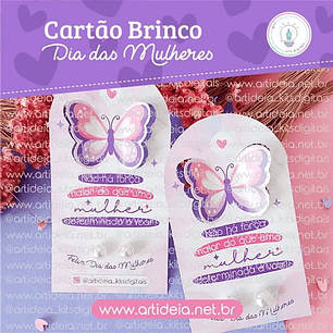 Arquivo cartão brinco dia da mulher