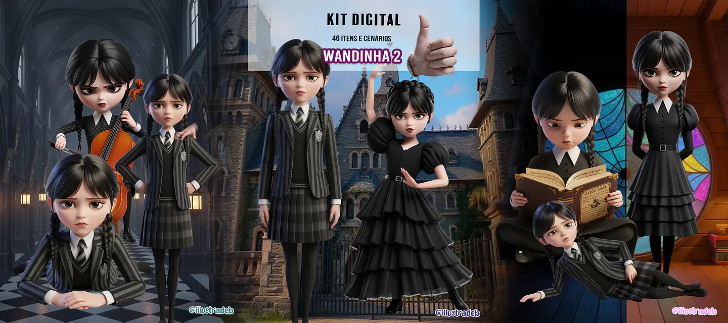Kit Digital Wandinha 1