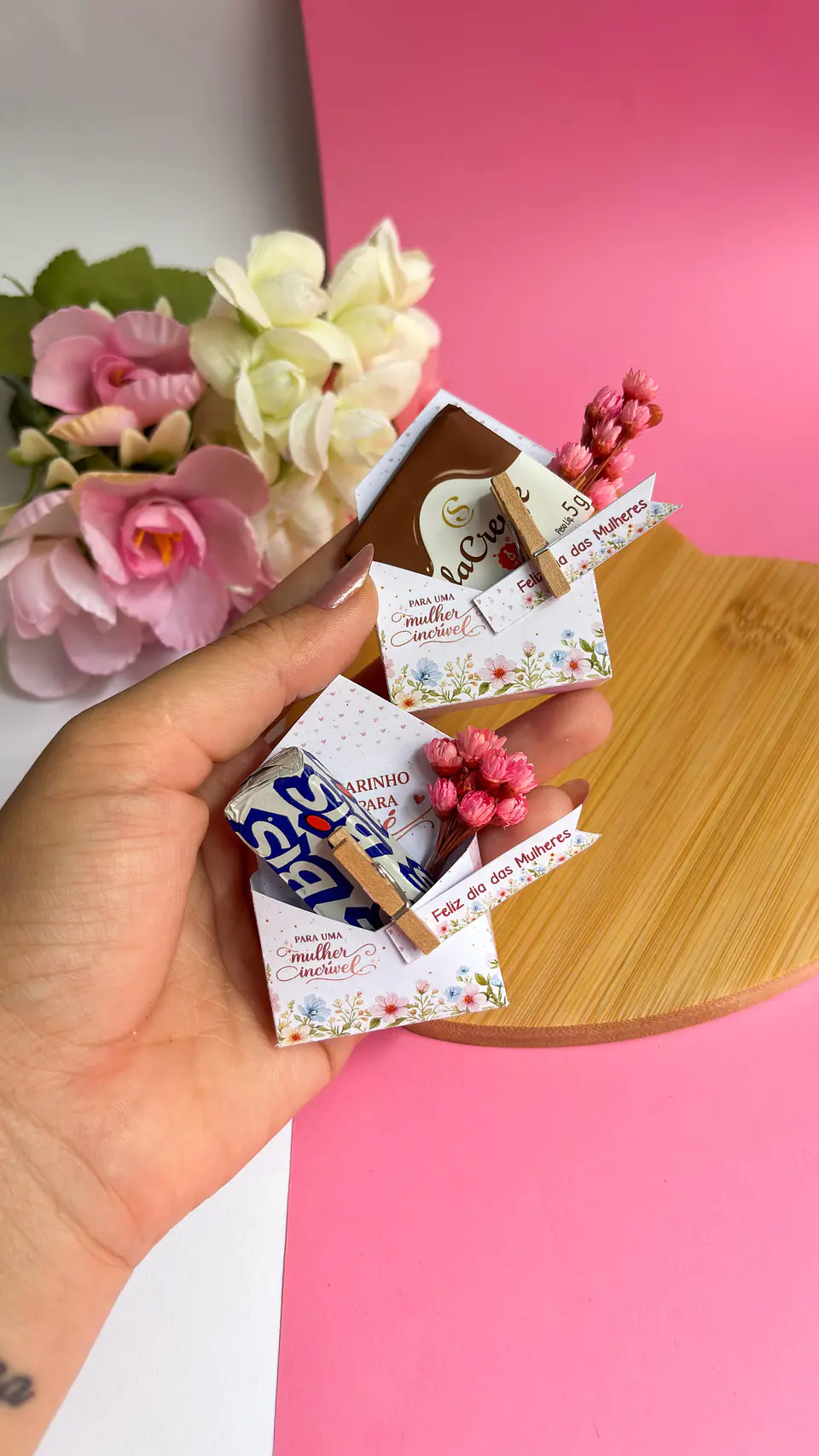 Arquivo Dia da Mulher Card Bis Caixinha Envelope 1