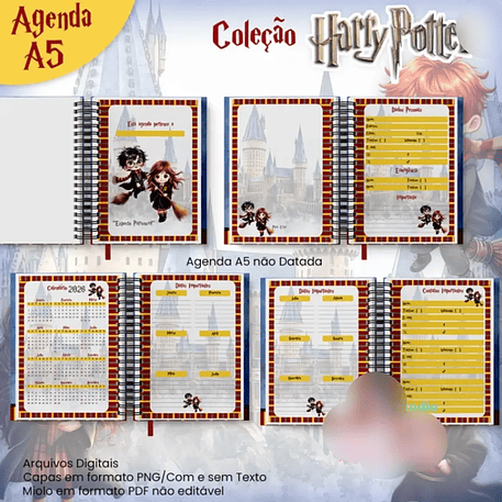 Arquivo Agenda A5 Não Datada Coleção Harry Potter 2026 2