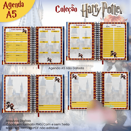 Arquivo Agenda A5 Não Datada Coleção Harry Potter 2026 3