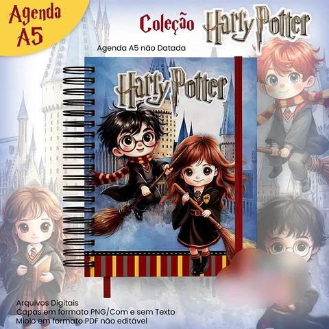 Arquivo Agenda A5 Não Datada Coleção Harry Potter 2026