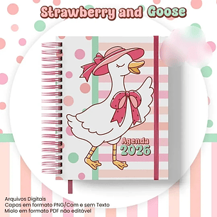 Arquivo Agenda Datada A5 Coleção Strawberry and Goose