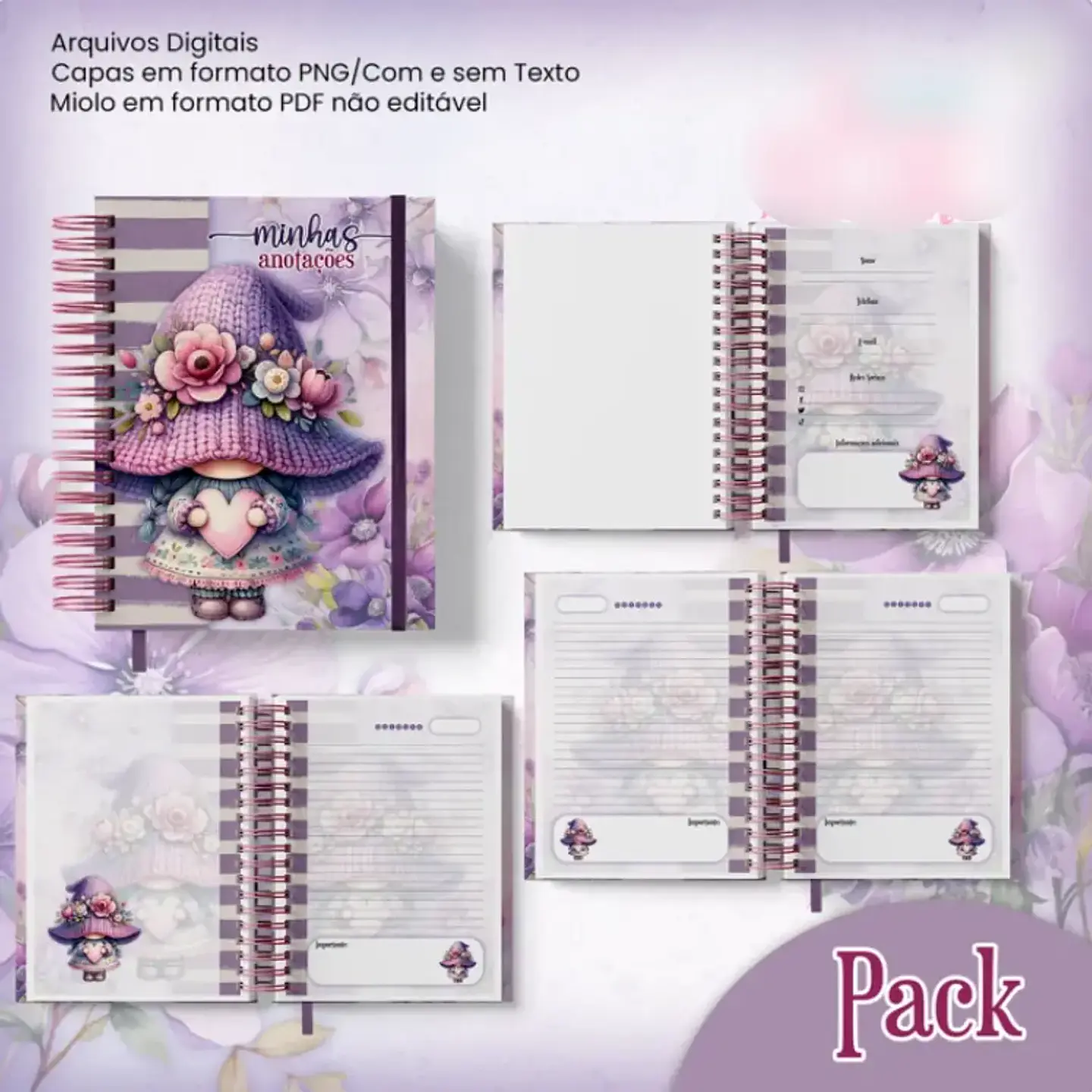 Arquivo Pack Gnomo Jardim Roxo 2026 3