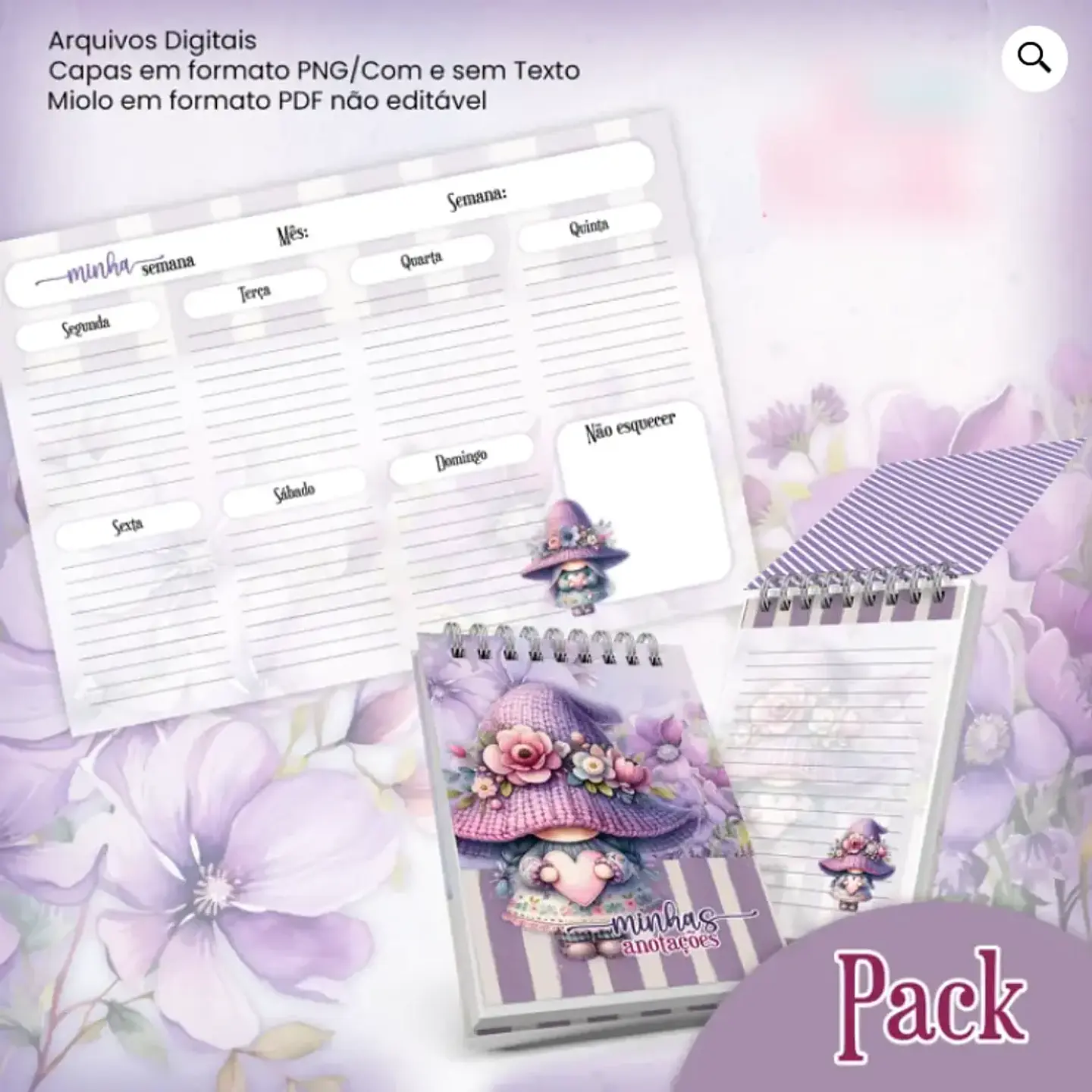 Arquivo Pack Gnomo Jardim Roxo 2026 4