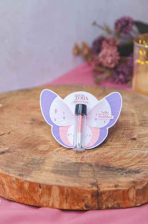 Arquivo dia da Mulher Porta Mini Gloss Borboleta