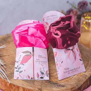 Arquivo dia da Mulher Porta Touca de Cetim