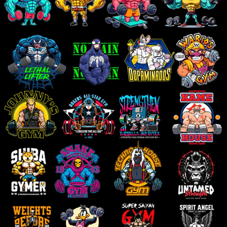 Arquivo Pack Estampas Academia 3