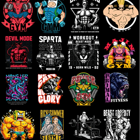 Arquivo Pack Estampas Academia 4