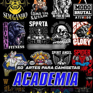 Arquivo Pack Estampas Academia
