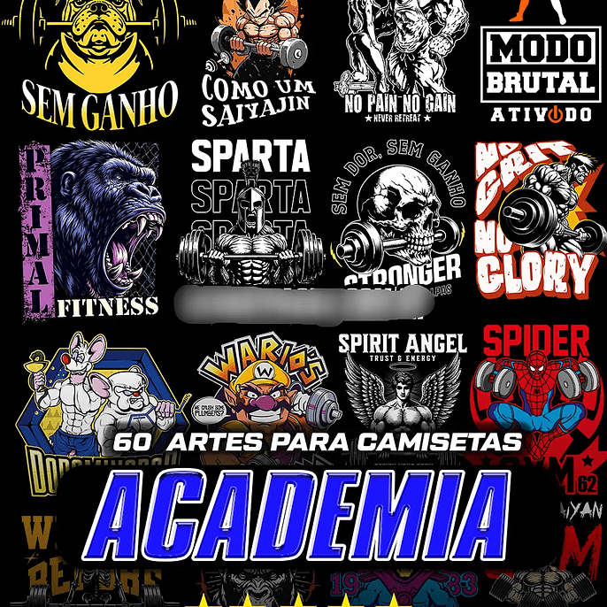 Arquivo Pack Estampas Academia 1