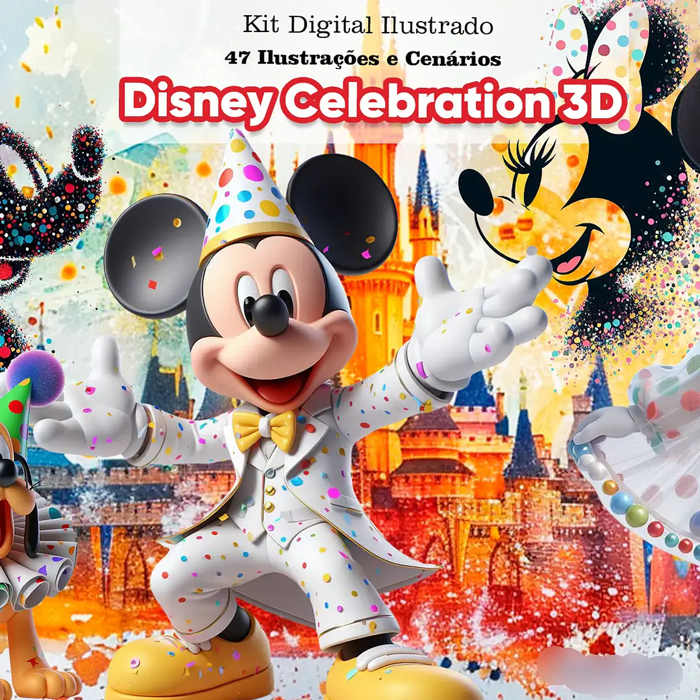 Kit Digital Disney Turma do Mickey Carnaval 1