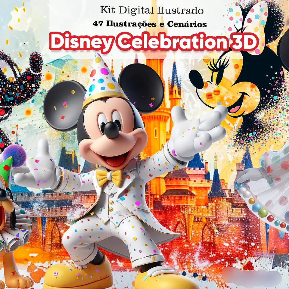 Kit Digital Disney Turma do Mickey Carnaval 1