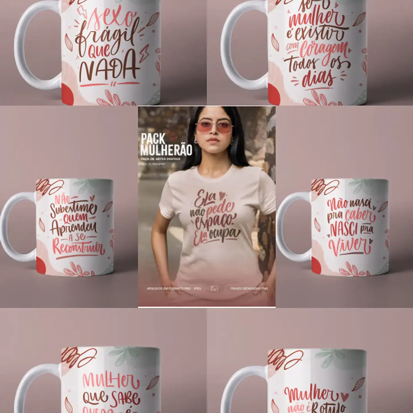 Arquivo Dia da Mulher Pack Sublimação 1