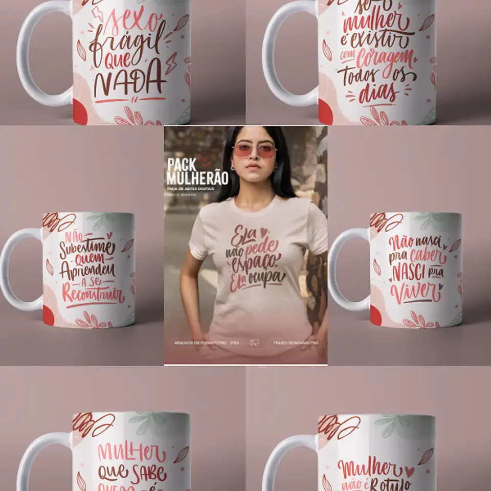 Arquivo Dia da Mulher Pack Sublimação 1