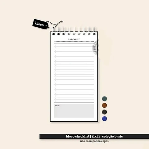 Arquivo Coleção Basic Bloco Checklist 11x21