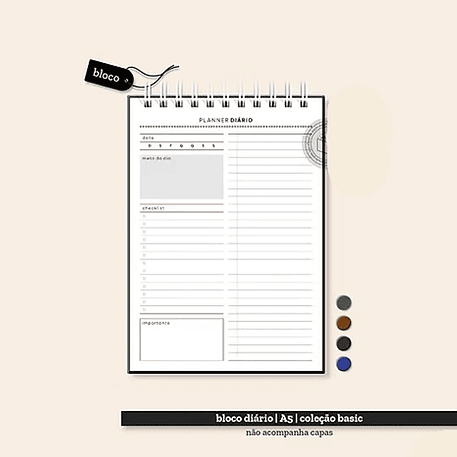Arquivo Coleção Basic Bloco Diário A5 1
