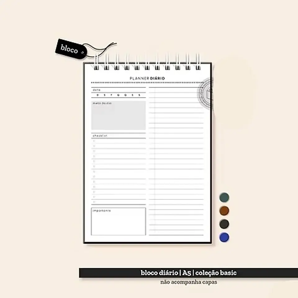 Arquivo Coleção Basic Bloco Diário A5 1