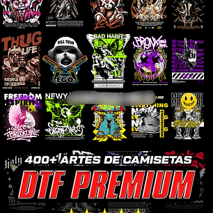 Arquivo 400+ Artes para Camisetas DTF UV Premium
