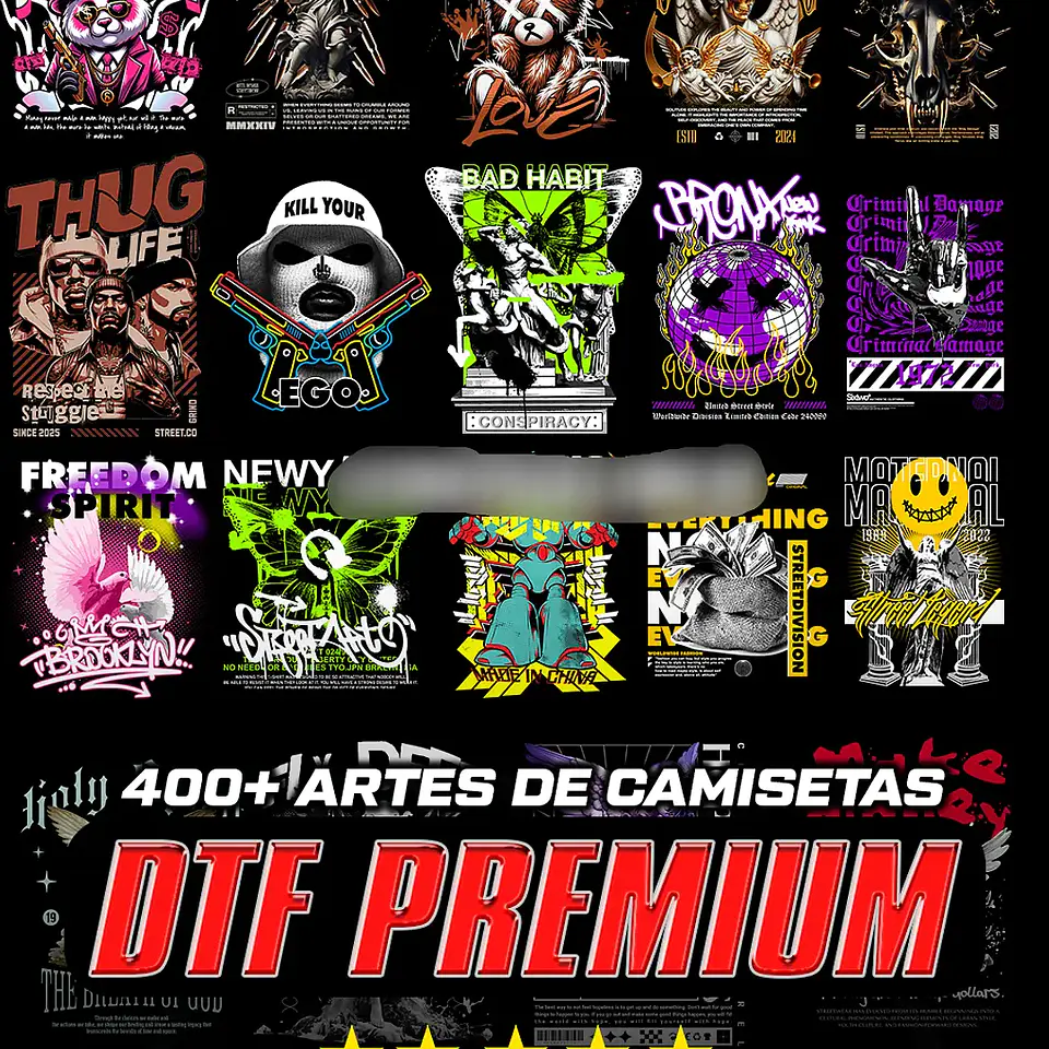 Arquivo 400+ Artes para Camisetas DTF UV Premium 1