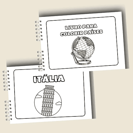 Arquivo Livro para Colorir (A5) Países 2