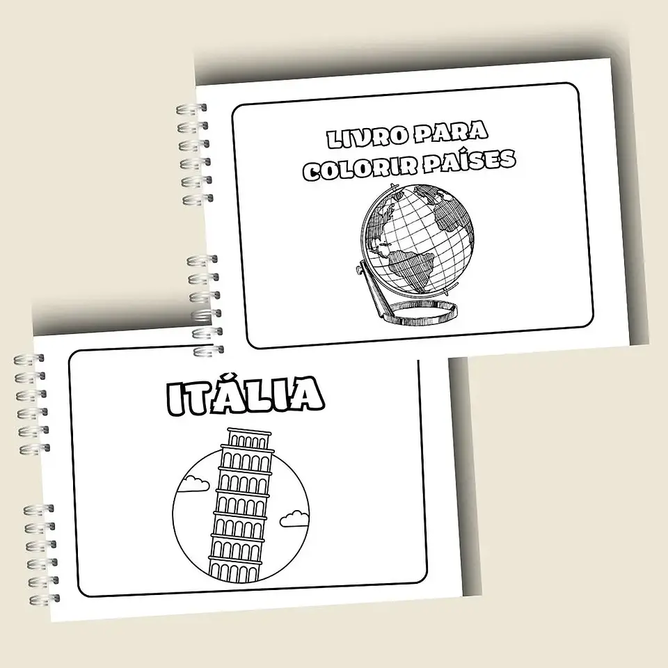 Arquivo Livro para Colorir (A5) Países 2