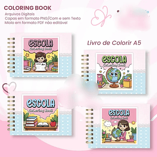 Arquivo Livro A5 de Colorir Horizontal Escola