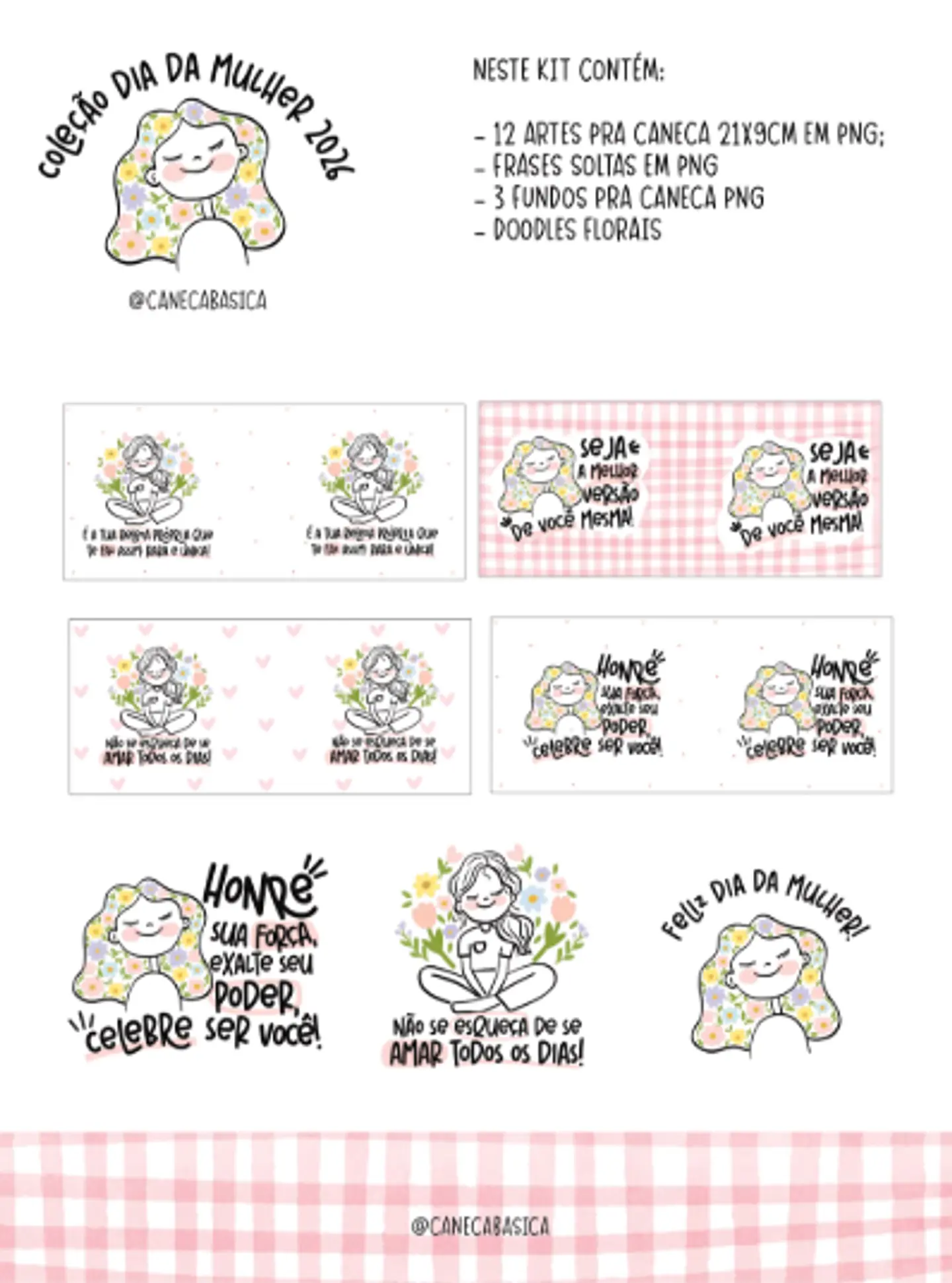 Arquivo Arte Digital para Sublimação Dia da Mulher 2026 1