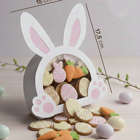 Arquivo Páscoa Caixa Visor Coelho 1