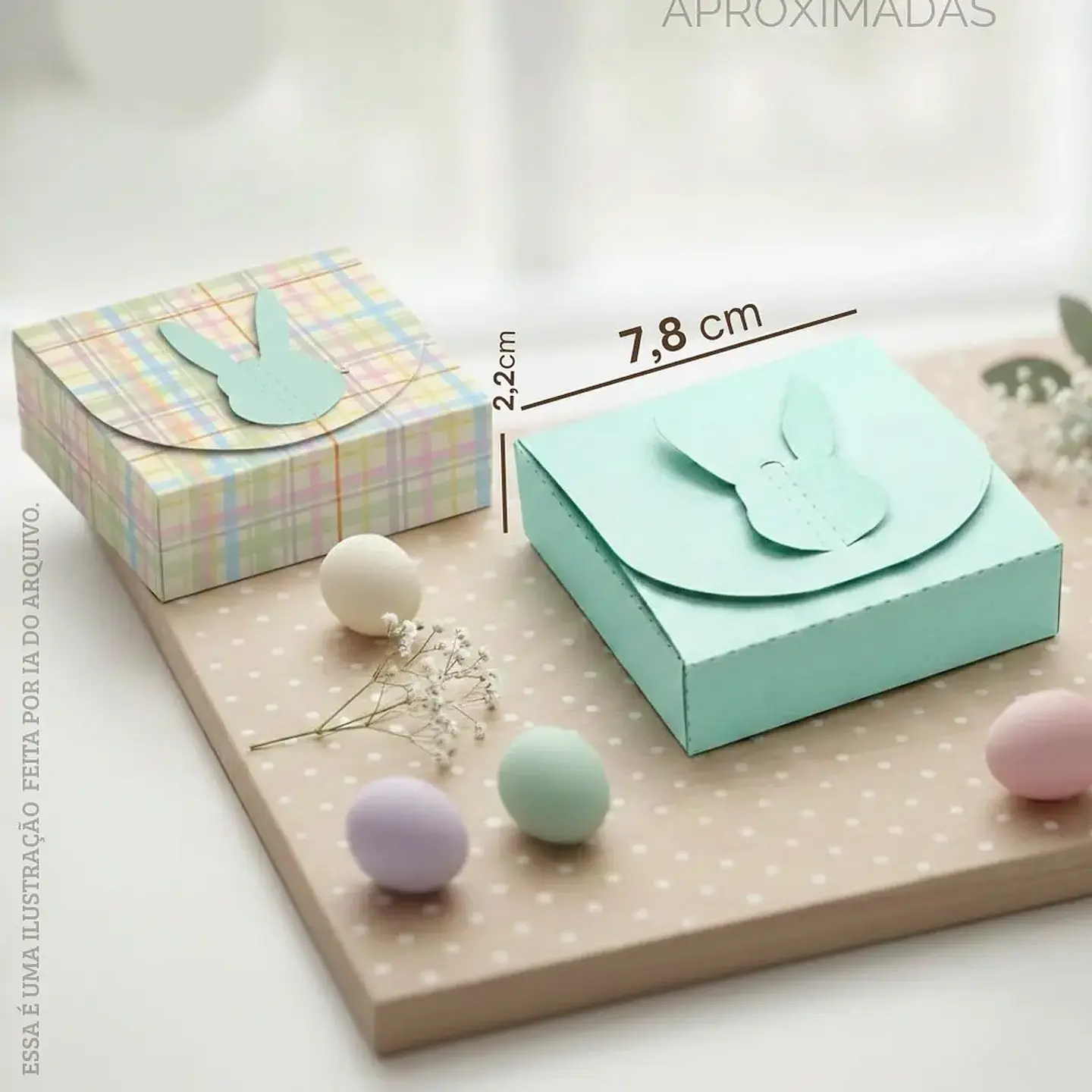 Arquivo Páscoa Caixinha Quadrada Coelho 1