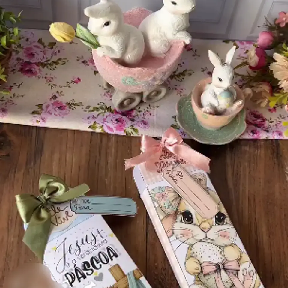 Arquivo Páscoa Caixinha para Barra de Chocolate 1