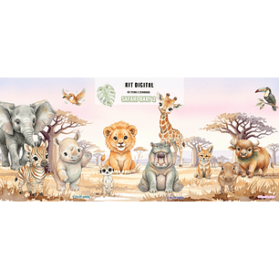 Kit Digital Safari Baby