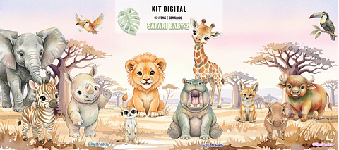 Kit Digital Safari Baby
