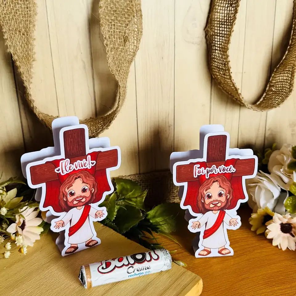 Arquivo Páscoa Card Cruz para Chocolate Baton 1