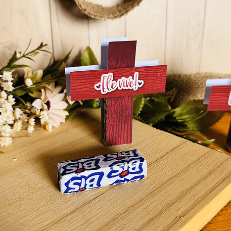 Arquivo Páscoa Card Cruz para Chocolate Bis 1