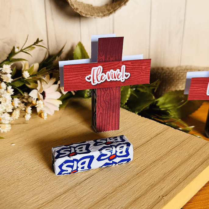 Arquivo Páscoa Card Cruz para Chocolate Bis 1