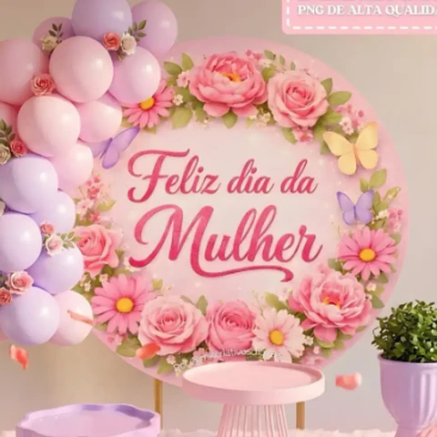 Arquivo Dia da Mulher Painéis Redondos