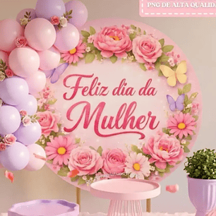Arquivo Dia da Mulher Painéis Redondos