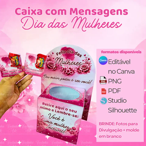 Arquivo Dia da Mulher Caixa com Mensagens