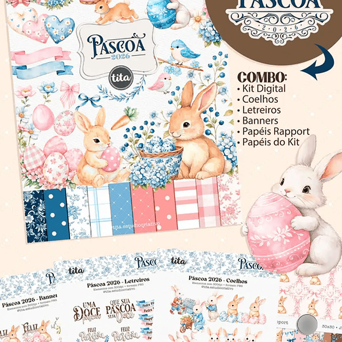 Kit Digital Páscoa Combo Coelho 1
