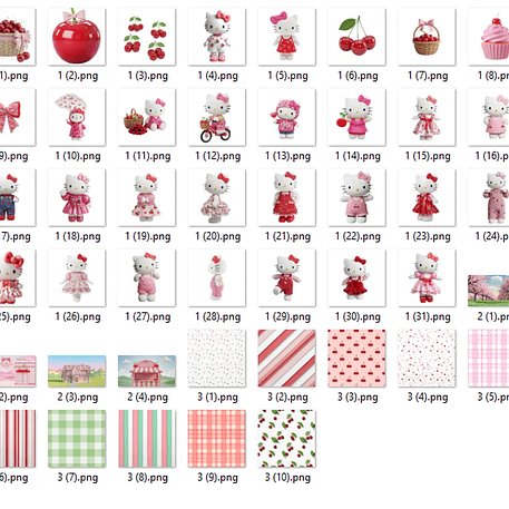 Kit Digital Hello Kitty Cereja 2