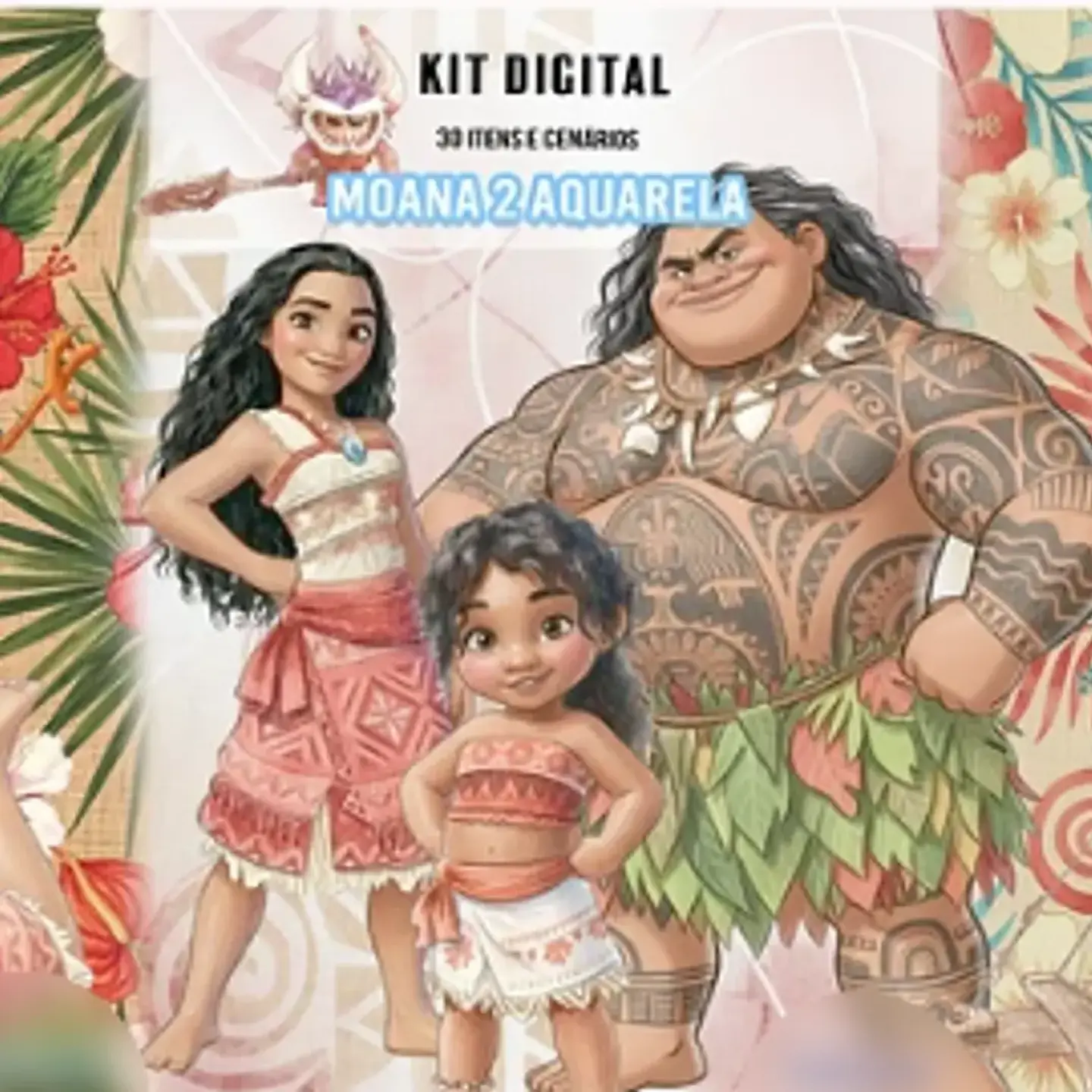 Kit Digital Moana 2 Aquarela 1