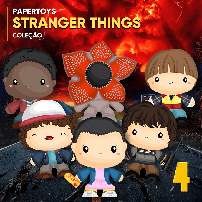 Kit Digital Papertoy Stranger Things 1