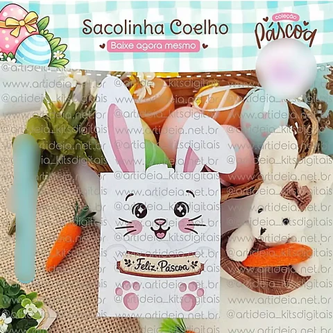 Aquivo Páscoa Sacolinha Coelho