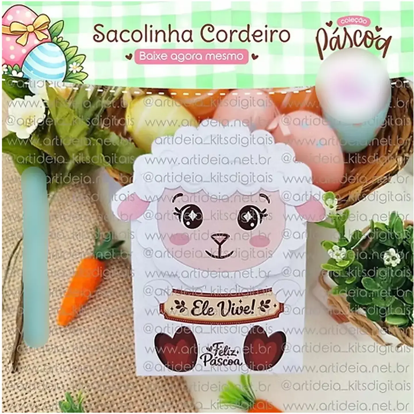 Arquivo Páscoa Sacolinha Cordeiro 1