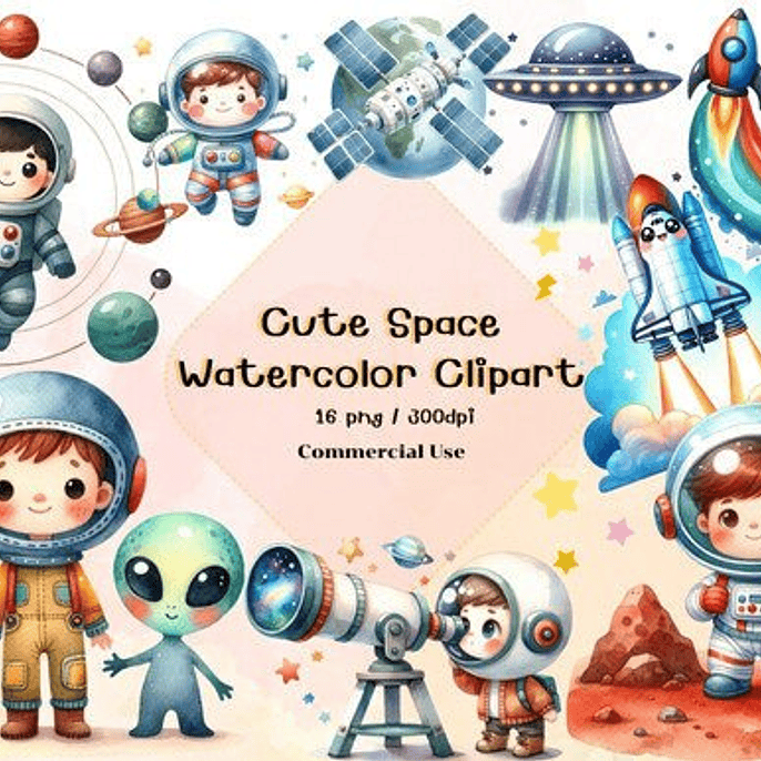 Kit Digital Astronaura Aquarela 1