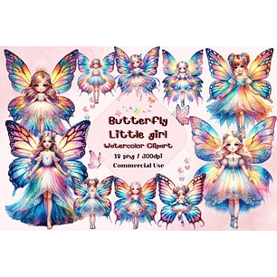 Kit Digital Borboleta Menina Fada