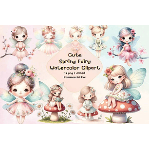 Kit Digital Fadinhas Aquarela