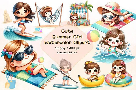 Kit Digital Praia Menina